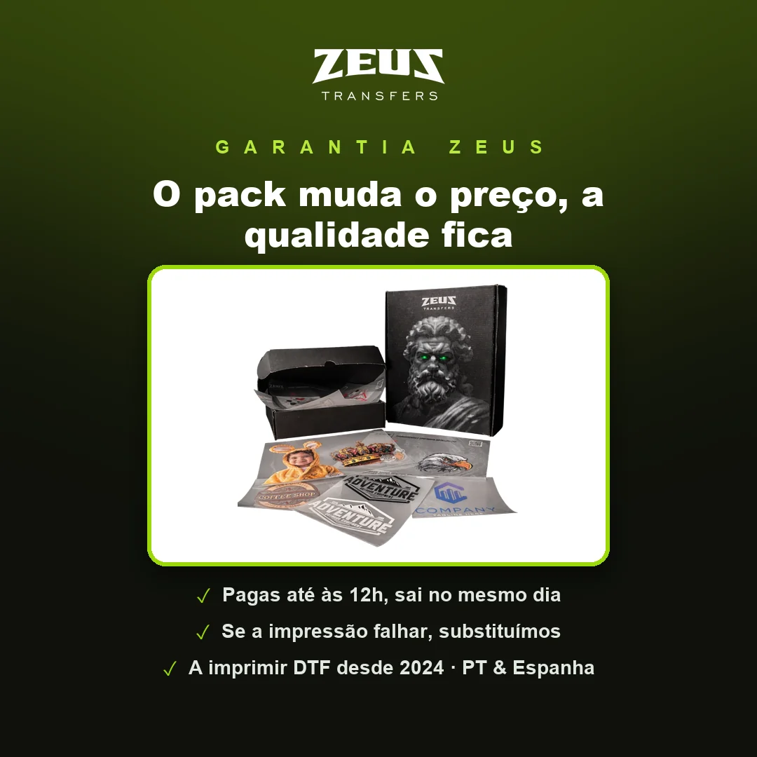 Pack 100 metros DTF ZEUS — garantia ZEUS